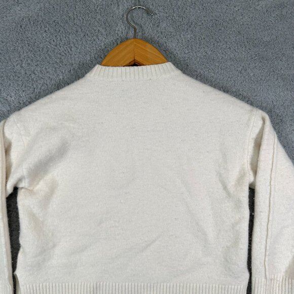 Everlane Beige Wool Crewneck Boxy Sweater Size M - Picture 4 of 12